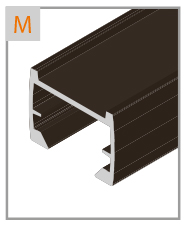 schwarzbraun pulverbeschichtet (RAL 8022)